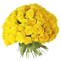 Send Friendship Flowers to Hyderabad that includes Yellow Roses Bouquet 100 Flowers