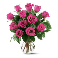 Valentine's Day Flowers to Hyderabad : Pink Roses in Vase