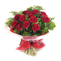 Midnight Flower Delivery in Hyderabad, Red Roses Bouquet 15 Flowers to Hyderabad