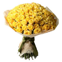 Flowers to Hyderabad : 50 Yellow Roses
