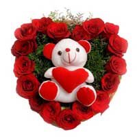 Send Online New Year Gifts to Vijayawada as well as 17 Red Roses to Hyderabad and 6 Inch Teddy Heart.