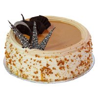 Send Best Friendship Day Cake Comprising 1 Kg Butter Scotch Cake in Hyderabad From 5 Star Bakery