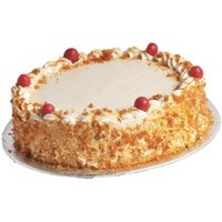 Send 1 Kg Eggless Butter Scotch Friendship Day Cakes to Hyderabad Online From 5 Star Hotel