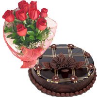 Midnight Flowers Delivery in Hyderabad : Send Valentine's Day Chocolates Cake to Vizag