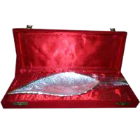 Send Christmas Gifts to Hyderabad including Silver Plated Leaf in Brass
