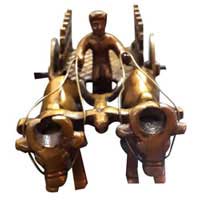Place Order to Send Christmas Gifts to Hyderabad. Bullock Cart in Brass Gifts to Hyderabad