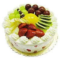 Send Online New Year Cakes to Rajahmundary for 1 Kg Eggless Fruit Cake From 5 Star Hotel