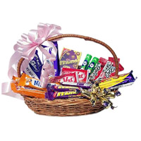 Place Order for Friendship Day Gifts to Hyderabad containing Basket of Indian Assorted Chocolate in Hyderabad
