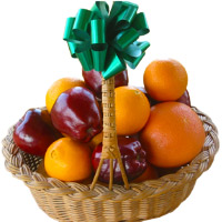 New Year Gifts and Fresh Fruits to Hyderabad. 2 Kg Fresh Apple and Orange Basket