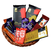 New Year Gifts Delivery in Hyderabad that is Basket of Assorted Chocolates in Hyderabad