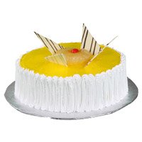 Online Rakhi Gifts to Hyderabad with 1 Kg Pineapple Cake From 5 Star Bakery with 1 Kg Pineapple Cake From 5 Star Bakery