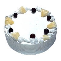 Order Cakes Online to Hyderabad containing 1 Kg Eggless Pineapple Cakes to Hyderabad