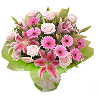 Same Day Delivery of Flowers to Hyderabad : Pink Bouquet Flowers to Hyderabad