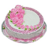 Order for Friendship Day Cakes Online Delivery of 2 Kg Eggless Strawberry Cake in Hyderabad
