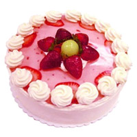 Send 1 Kg Strawberry Cakes to Hyderabad From 5 Star Hotel on Rakhi
