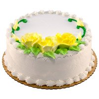 1 Kg Eggless Vanilla Cake Delivery in Hyderabad From 5 Star Hotel on Rakhi