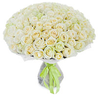 Flowers to Hyderabad : 100 White Roses