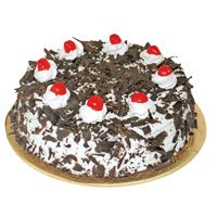 Send Friendship Day Cake to Hyderabad Same Day Delivery including 1 Kg Eggless Black Forest Cake From 5 Star Hotel