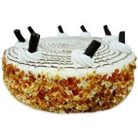 Online Delivery of 2 Kg Butter Scotch Diwali Cakes in Hyderabad From 5 Star Bakery