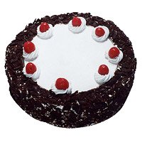Buy 1 Kg Eggless Black Forest Friendship Day Cake to Hyderabad From 5 Star Bakery