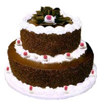 Order 3 Kg 2 Tier Eggless Cake For Friendship Day and Black Forest Cakes in Hyderabad India