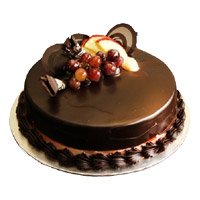 Deliver 1 Kg Eggless Chocolate Truffle Diwali Cake to Hyderabad From 5 Star Bakery for Diwali