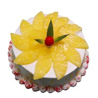 Send Friendship Day Cakes to Hyderabad including 2 Kg Pineapple Cake From 5 Star Bakery