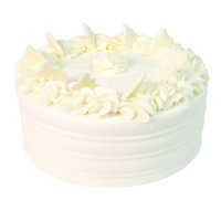 Online New Year Cakes to Hyderabad containing 2 Kg Vanilla Cake From 5 Star Bakery